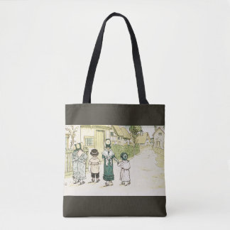 Kate Greenaway: Under the Window Grey Tote Bag
