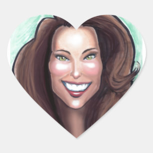 Kate Middleton Caricature Heart Sticker