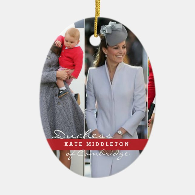 Kate Middleton Prince George Ceramic Ornament (Front)