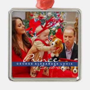 Kate Middleton Prince George Christmas Metal Tree Decoration