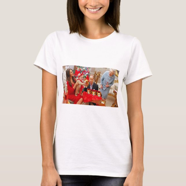 Kate Middleton Prince George Christmas T-Shirt (Front)