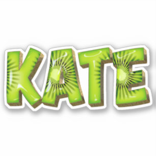 Kate Name Kiwi Design Sticker