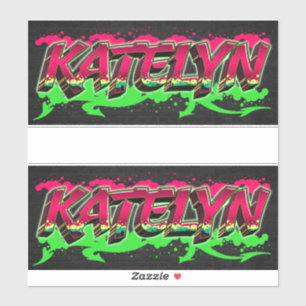 Katelyn Vorname Name Graffiti Aufkleber Sticker