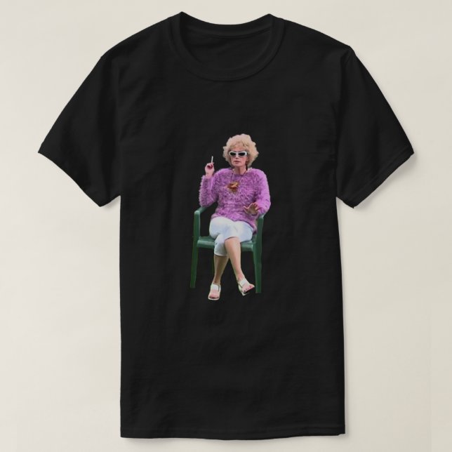 Kath and Kim Kath Having a Smoke T-Shirt (Design Front)