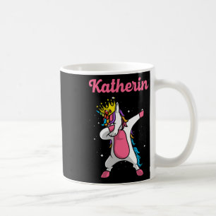 Katherin Name Personalised Birthday Dabbing Unicor Coffee Mug