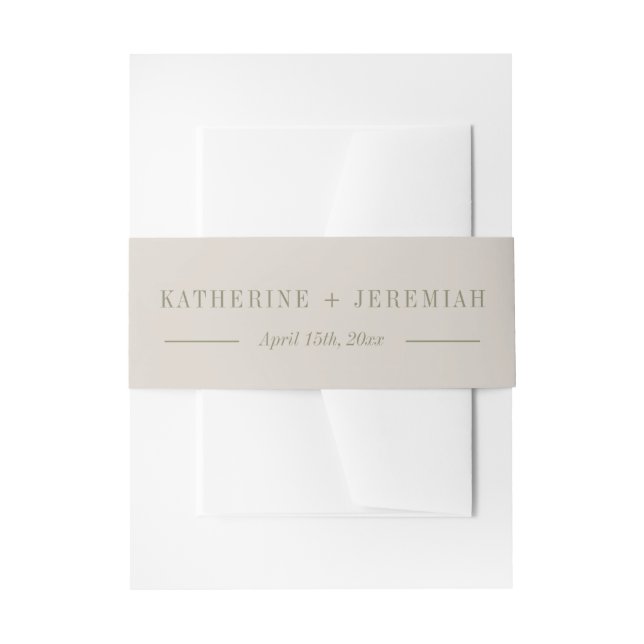Katherine | Curated Colours | Wedding Invitation Belly Band (Front Example)