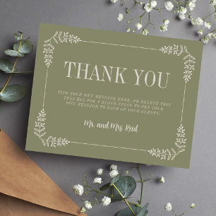 Katherine Curated Colours Wedding Thank You Card