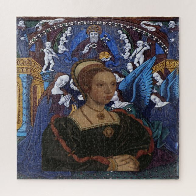 KATHERINE HOWARD QUEEN OF ENGLAND & ANNUNCIATION JIGSAW PUZZLE (Vertical)