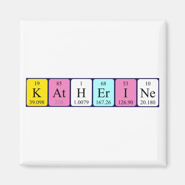Katherine periodic table name magnet (Front)