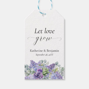 Katherine Personalised Purple Succulent Wedding Fa Gift Tags