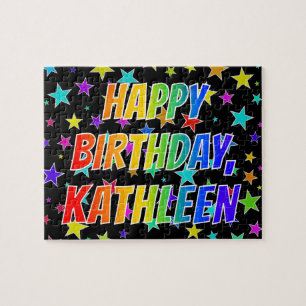 "KATHLEEN" First Name, Fun "HAPPY BIRTHDAY" Jigsaw Puzzle