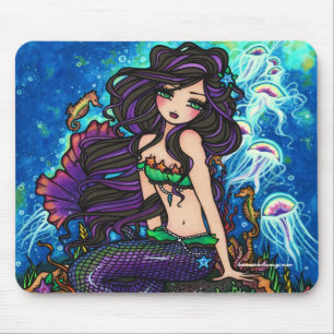 "Kathleen" Mermaid and Jellyfish Mousepad