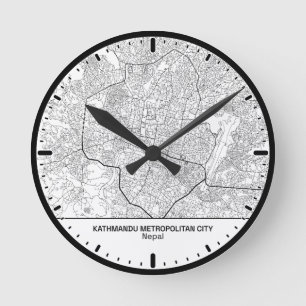 Kathmandu Clock City Line Art