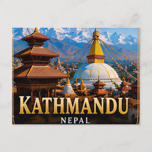 Kathmandu Nepal Travel Architecture Cultural City Postcard