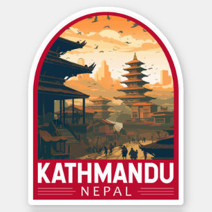 Kathmandu Nepal Travel Art Vintage