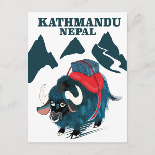 Kathmandu Nepal Travel poster Postcard