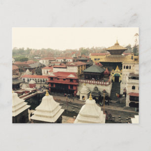 Kathmandu, Rooftops, Temple Nepal Postcard