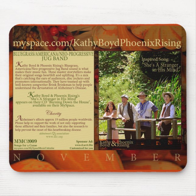 KATHY BOYD PHOENIX RISING from our 2009 MMC Mouse Pad (Front)