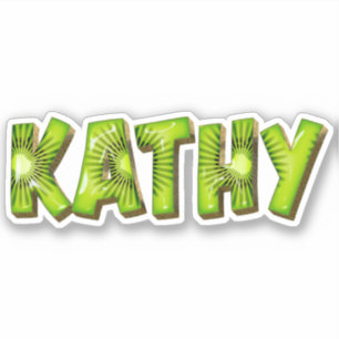 Kathy Name Kiwi Design Sticker