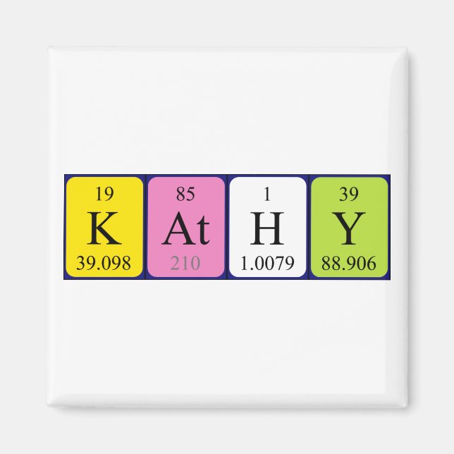 Kathy periodic table name magnet (Front)