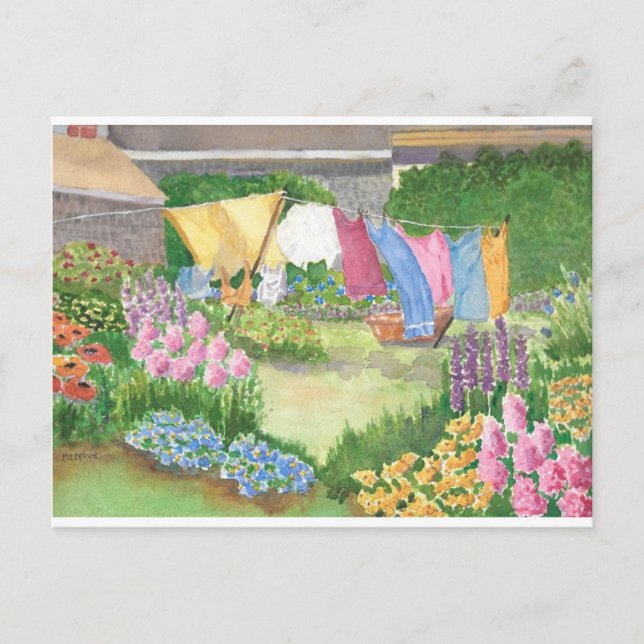 Kathy's Laundry on Monhegan Is Me Postcard (Front)