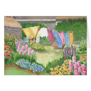 Kathy's Laundry on Monhegan Island Maine Watercolo