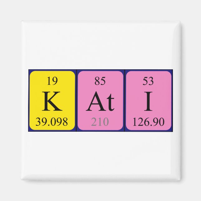 Kati periodic table name magnet (Front)
