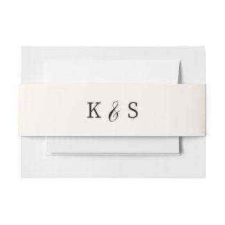 Katie Collection Monogrammed Wedding Invitation Belly Band