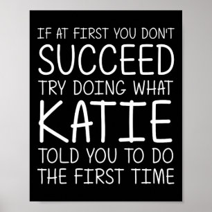 Katie Gift Name Personalised Birthday Funny Christ Poster