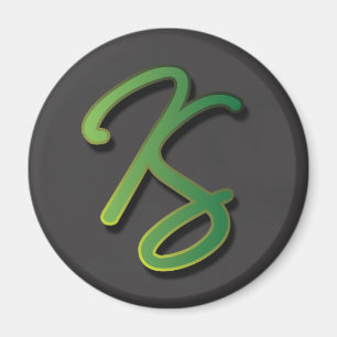 Katie Stodder - Round Magnet (black)