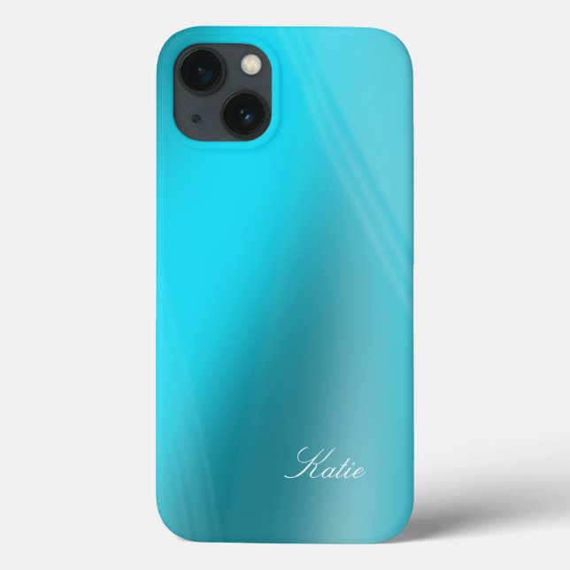 Katie - Turquoise Shades with Your Name Template C Case-Mate iPhone Case (Back)
