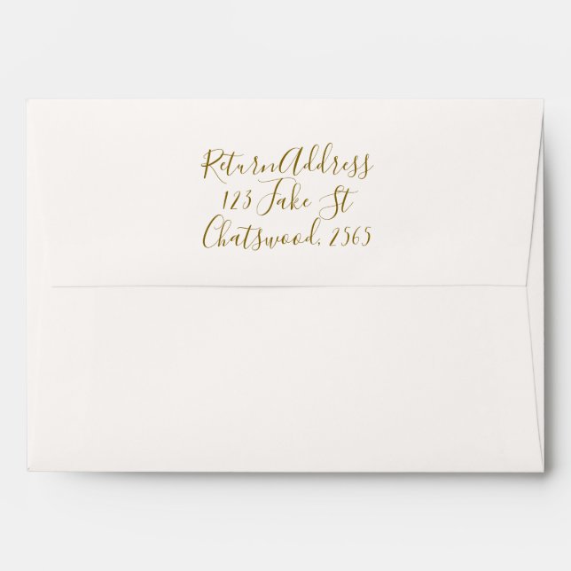 Katie - Watercolour Pastel Ivory Wedding Envelope (Back (Top Flap))