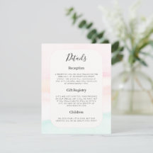 Katie - Watercolour Pastel Wedding Details
