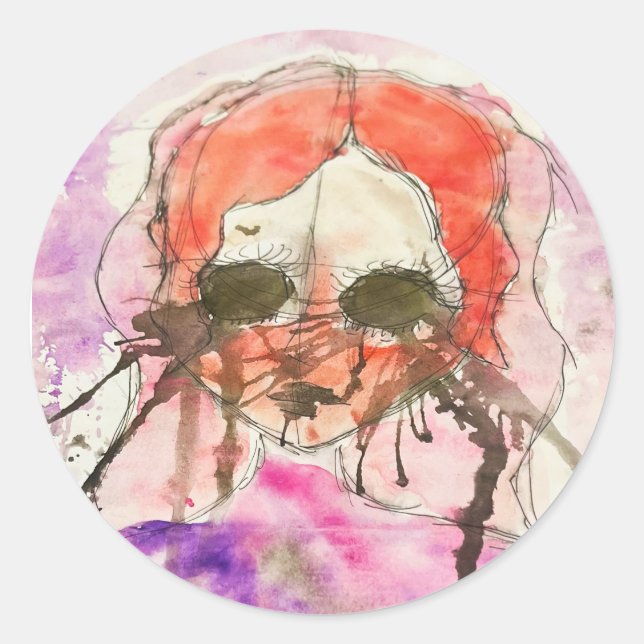 Katie's Artwork #2 - Round Sticker (Front)