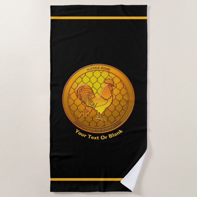KatkaKoin Cryptocurrency ICO Beach Towel (Front)