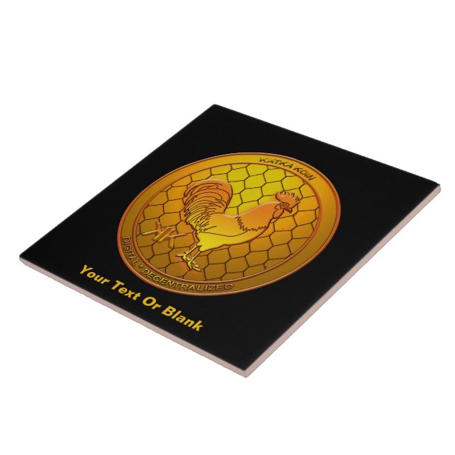 KatkaKoin Cryptocurrency ICO Ceramic Tile (Side)