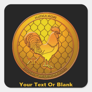 KatkaKoin Cryptocurrency ICO Square Sticker