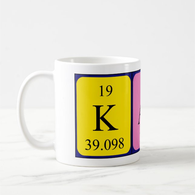 Katla periodic table name mug (Left)