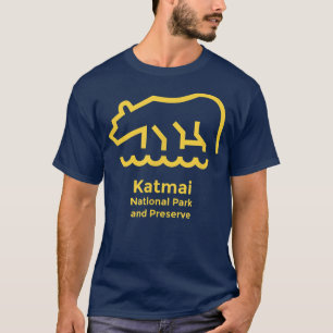 Katmai National Park Alaska Minimalist Retro Graph T-Shirt