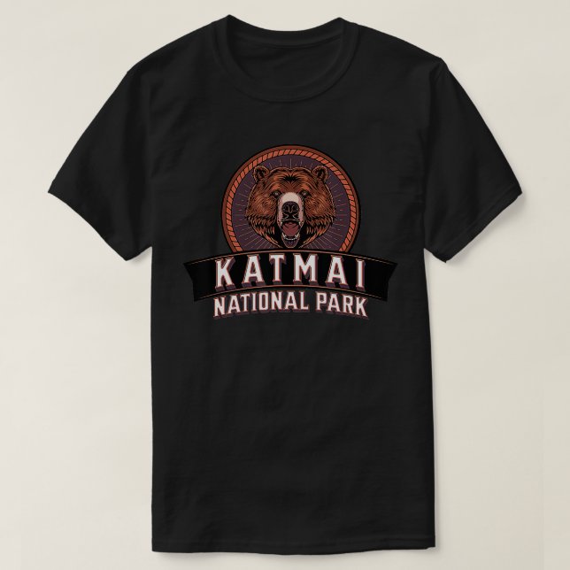 Katmai National Park Alaska Nature Bear Hike Outrs T-Shirt (Design Front)