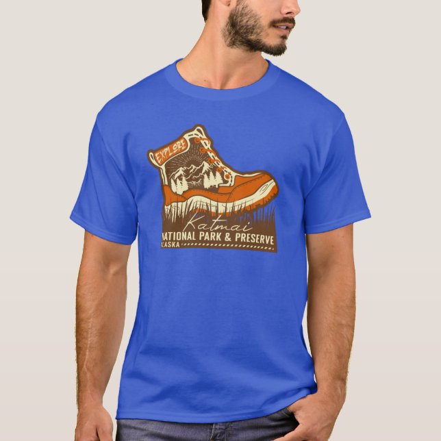 Katmai National Park And Preserve Alaska Brown And T-Shirt (Front)