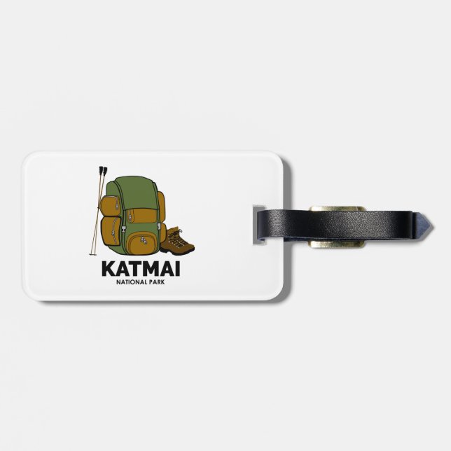 Katmai National Park Backpack Luggage Tag (Back Horizontal)