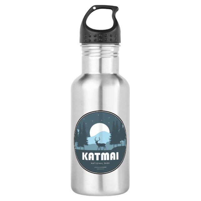 Katmai National Park Deer 532 Ml Water Bottle (Front)