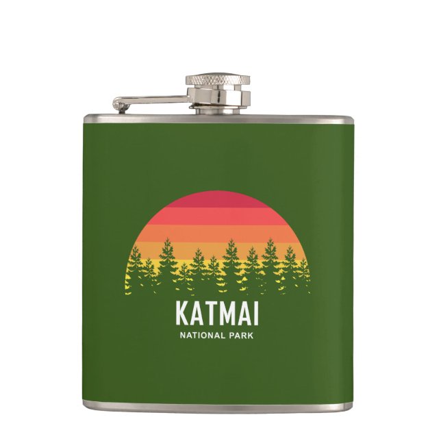 Katmai National Park Hip Flask (Front)