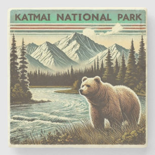 Katmai National Park Stone Coaster