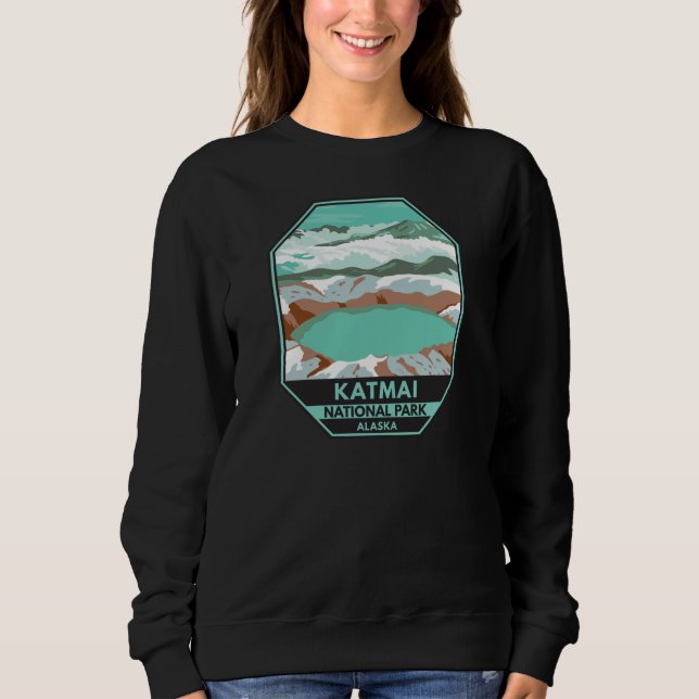 Katmai National Park Summit Crater Lake Alaska  Sweatshirt (Front)