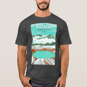 Katmai National Park Summit Crater Lake Alaska Vin T-Shirt