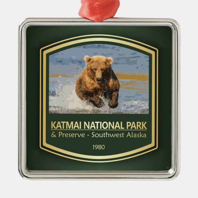 Katmai NP (PF1) Metal Ornament (Front)