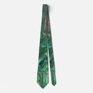 Katmandu 1 Wild Abstract Busy Green Tie