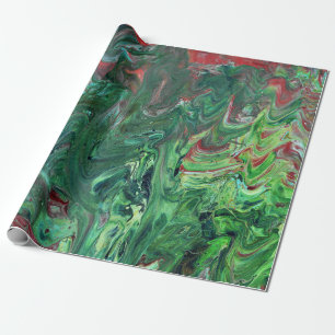 Katmandu 1 Wild Abstract Busy Green Wrapping Paper